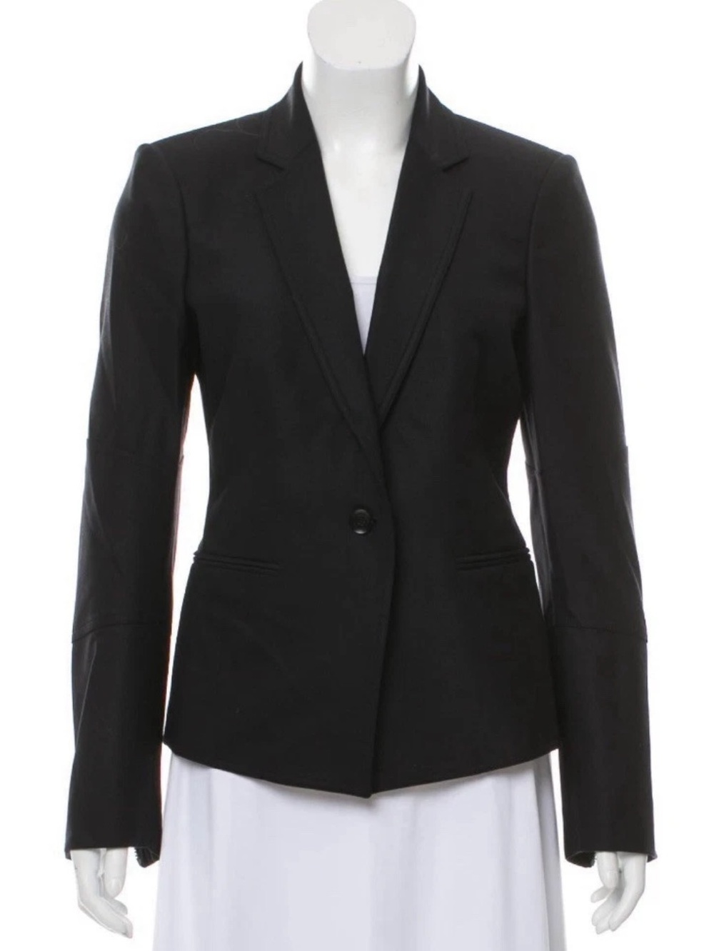 “BELSTAFF” Structured Wool Blend Single-Button Blazer